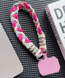 Per sist ence（パーシエンス）の「カラフル三つ編みコードハンドストラップ（スマホグッズ）」