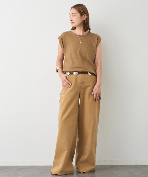 Deuxieme Classe（ドゥーズィエムクラス）の「*TWIST タンクトップ（Tシャツ/カットソー・レディース・ブラック/キャメル/チャコールグレー・FREE）」の22枚目の写真