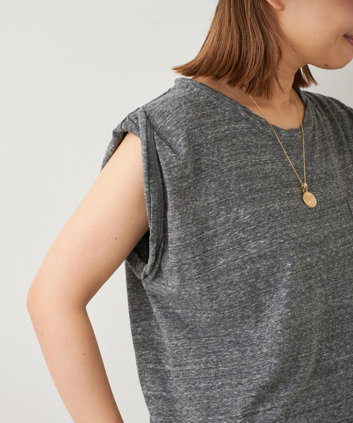 Deuxieme Classe（ドゥーズィエムクラス）の「*TWIST タンクトップ（Tシャツ/カットソー・レディース・ブラック/キャメル/チャコールグレー・FREE）」の19枚目の写真