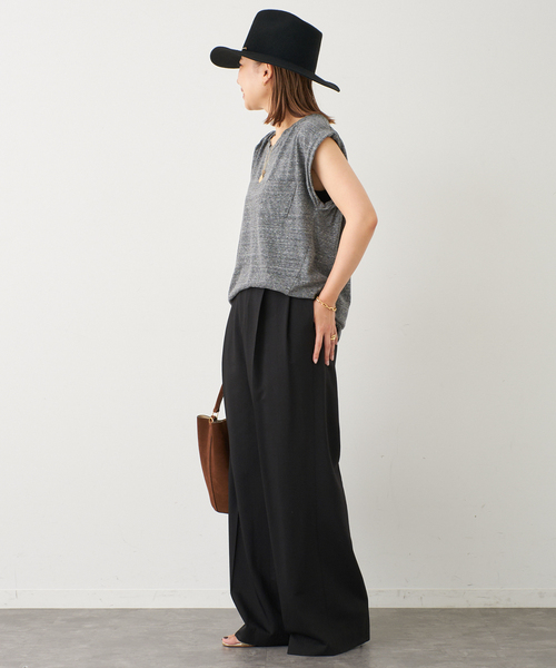 Deuxieme Classe（ドゥーズィエムクラス）の「*TWIST タンクトップ（Tシャツ/カットソー・レディース・ブラック/キャメル/チャコールグレー・FREE）」の10枚目の写真