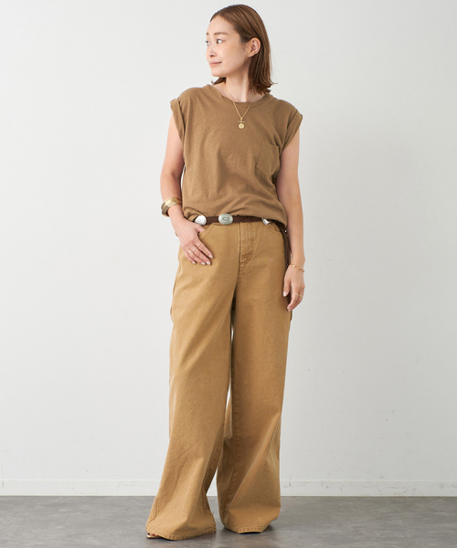 Deuxieme Classe（ドゥーズィエムクラス）の「*TWIST タンクトップ（Tシャツ/カットソー・レディース・ブラック/キャメル/チャコールグレー・FREE）」の17枚目の写真