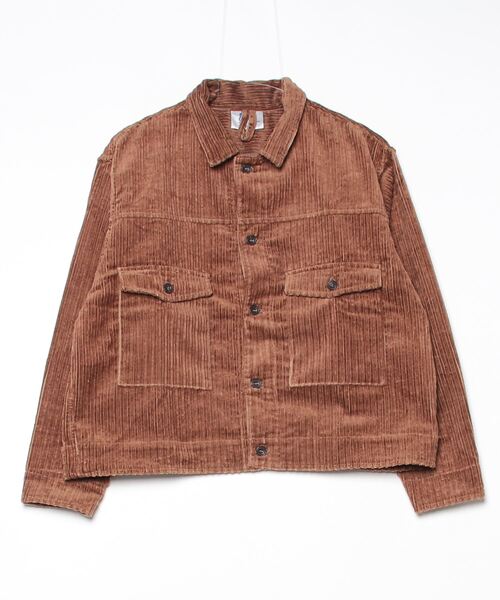 Yarmo(ヤーモ)の「Yarmo / Corduroy Work Jacket(その他アウター・レディース・ブラウン・ONE SIZE)」の1枚目の写真