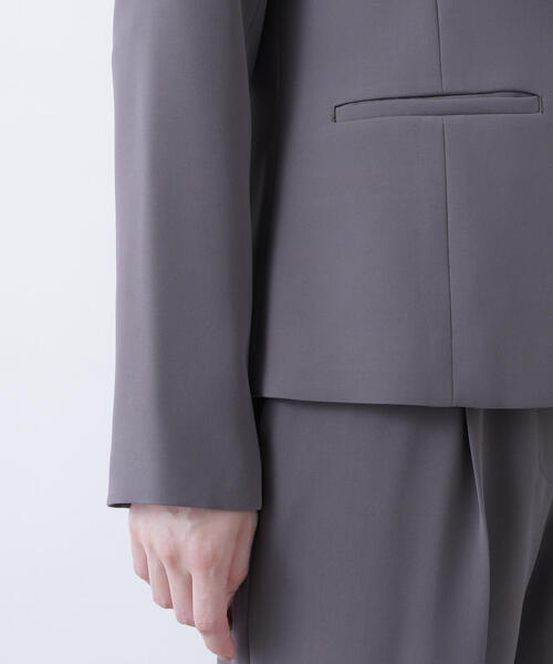 ◇ストレッチツイルセットアップシリーズ ノーカラージャケット（ノー