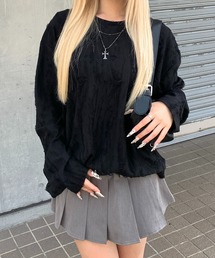 link lot（リンクロット）の「【25秋冬新作】ダメージ加工ビッグシルエット無地ニットソー（Tシャツ/カットソー・メンズ）」