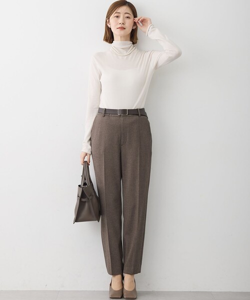 23区（ニジュウサンク）の「【CLASSY.掲載/洗える】スムージーコットン タートルネック ニット（ニット/セーター・レディース・ブラック系/ホワイト系1/ホワイト系/ベージュ系・40/38）」の18枚目の写真