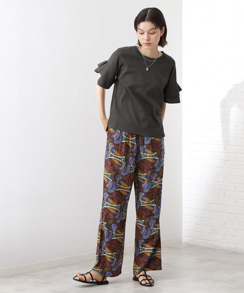 THE SHOP TK (ザ ショップ ティーケー )の「【汗染み防止】袖フリルTシャツ【UVカット/洗濯機OK】(Tシャツ/カットソー・レディース・オフホワイト/サックスブルー/ブラウン系/スミクロ・13/12)」の20枚目の写真