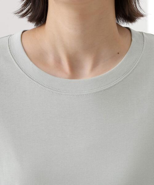 THE SHOP TK (ザ ショップ ティーケー )の「【汗染み防止】袖フリルTシャツ【UVカット/洗濯機OK】(Tシャツ/カットソー・レディース・オフホワイト/サックスブルー/ブラウン系/スミクロ・13/12)」の7枚目の写真