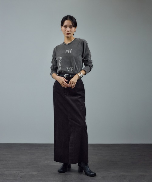 SALON adam et rope'（サロン アダム エ ロペ）の「Vintageライクin me プリントロングスリーブT / ロンT（Tシャツ/カットソー・レディース・オフホワイト/チャコールグレー・FREE）」の21枚目の写真