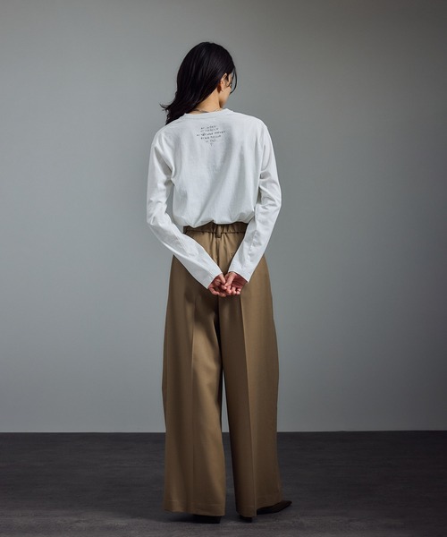 SALON adam et rope'（サロン アダム エ ロペ）の「Vintageライクin me プリントロングスリーブT / ロンT（Tシャツ/カットソー・レディース・オフホワイト/チャコールグレー・FREE）」の18枚目の写真