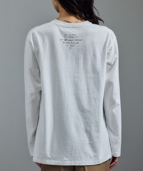 SALON adam et rope'（サロン アダム エ ロペ）の「Vintageライクin me プリントロングスリーブT / ロンT（Tシャツ/カットソー・レディース・オフホワイト/チャコールグレー・FREE）」の22枚目の写真