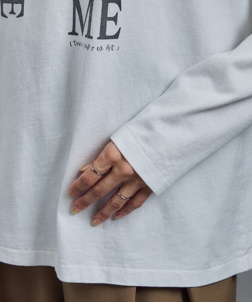 SALON adam et rope'（サロン アダム エ ロペ）の「Vintageライクin me プリントロングスリーブT / ロンT（Tシャツ/カットソー・レディース・オフホワイト/チャコールグレー・FREE）」の13枚目の写真