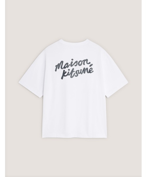 Maison Kitsune(メゾンキツネ)の「MAISON KITSUNE HANDWRITING OVERSIZE TEE-SHIRT(Tシャツ/カットソー・メンズ・ホワイト×ブラック/ブラック×ホワイト・L/M/S/XS/XL)」の4枚目の写真
