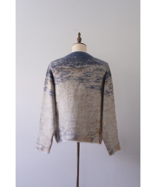 SHINYAKOZUKA(シンヤコヅカ)の「Kroyer(ニット/セーター・メンズ・ライトブルーグレー/ブラック×グレー・MEDIUM/SMALL)」の6枚目の写真