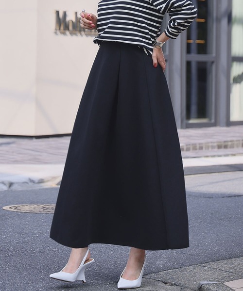 ELFRANK(エルフランク)の「【S~Lサイズ展開】【低身長サイズあり】ダンボール ロング フレア スカート(スカート・レディース・ブラック/グレー/オフホワイト/ブラック系その他/ホワイト系その他/グレー系その他・FREE)」の4枚目の写真