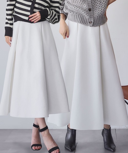 ELFRANK(エルフランク)の「【S~Lサイズ展開】【低身長サイズあり】ダンボール ロング フレア スカート(スカート・レディース・ブラック/グレー/オフホワイト/ブラック系その他/ホワイト系その他/グレー系その他・FREE)」の7枚目の写真