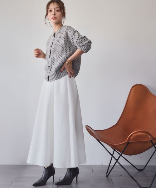 ELFRANK(エルフランク)の「【S~Lサイズ展開】【低身長サイズあり】ダンボール ロング フレア スカート(スカート・レディース・ブラック/グレー/オフホワイト/ブラック系その他/ホワイト系その他/グレー系その他・FREE)」の10枚目の写真