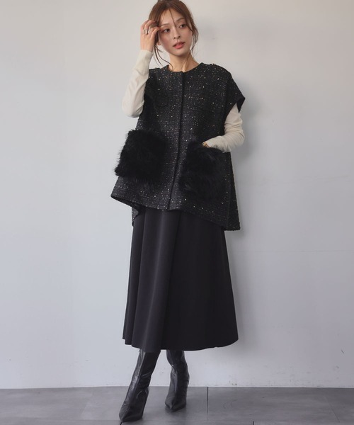 ELFRANK(エルフランク)の「【S~Lサイズ展開】【低身長サイズあり】ダンボール ロング フレア スカート(スカート・レディース・ブラック/グレー/オフホワイト/ブラック系その他/ホワイト系その他/グレー系その他・FREE)」の14枚目の写真