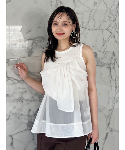 sov.フリルデザインカットソーホワイト　未使用 Re:EDIT 袖フリル長袖カットソー -ファッション通販 FASHION WALKER