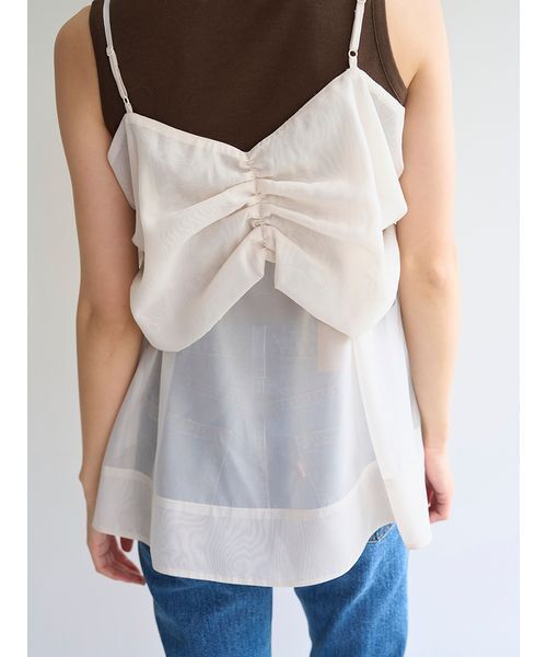 SNIDEL(スナイデル)の「デザインブラウスSETノースリカットソー(Tシャツ/カットソー・レディース・ホワイト/ブラウン/ライトブルー・F)」の22枚目の写真