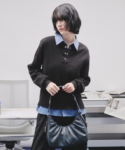 selle glant サイドデザインタックハーフムーンバッグ SIDE DESIGN TUCK HALF MOON BAG/サイドデザインタックハーフ