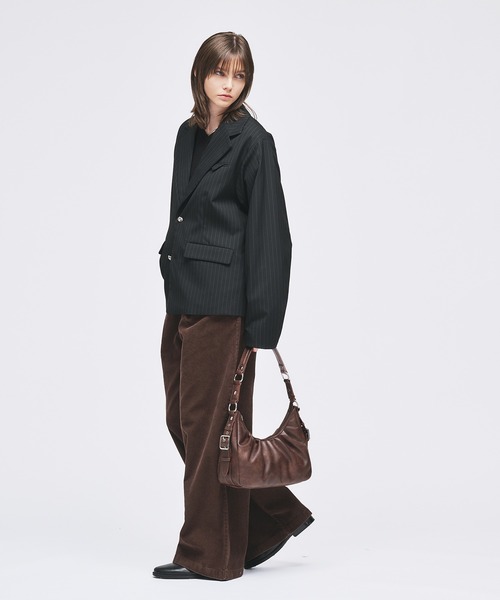 ハンドバッグ サイドデザインタックハーフムーンバッグ　セレグランテ SIDE DESIGN TUCK HALF MOON BAG/サイドデザインタックハーフ