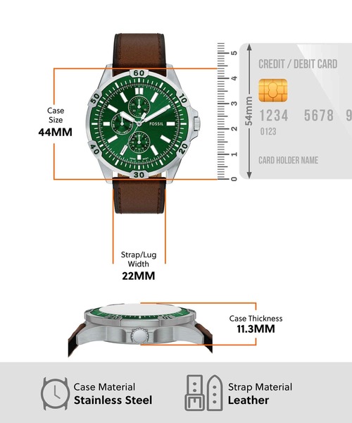 FOSSIL（フォッシル）の「フォッシル 腕時計 メンズ アナログ レザー FS6147（アナログ腕時計・メンズ・ブラウン・FREE）」の5枚目の写真