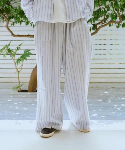 common gull products.（コモンガルプロダクツ）の「お休みと行ってきますのパジャマパンツ、秋（その他パンツ・レディース・サックスブルー系/イエロー系・LARGE/MEDIUM/SMALL）」の2枚目の写真