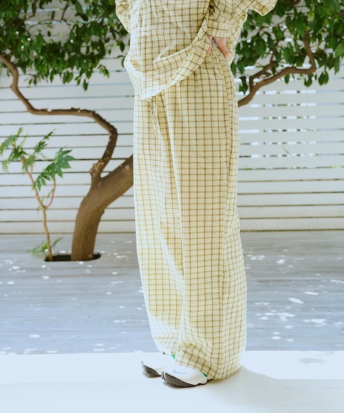 common gull products.（コモンガルプロダクツ）の「お休みと行ってきますのパジャマパンツ、秋（その他パンツ・レディース・サックスブルー系/イエロー系・LARGE/MEDIUM/SMALL）」の11枚目の写真