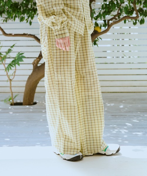 common gull products.（コモンガルプロダクツ）の「お休みと行ってきますのパジャマパンツ、秋（その他パンツ・レディース・サックスブルー系/イエロー系・LARGE/MEDIUM/SMALL）」の13枚目の写真