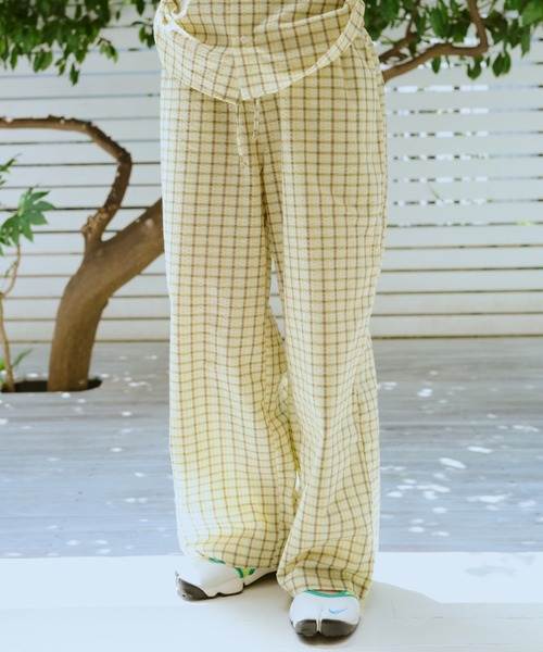 common gull products.（コモンガルプロダクツ）の「お休みと行ってきますのパジャマパンツ、秋（その他パンツ・レディース・サックスブルー系/イエロー系・LARGE/MEDIUM/SMALL）」の6枚目の写真