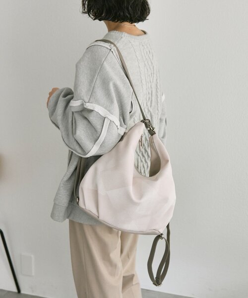 ear PAPILLONNER（イアパピヨネ）の「3WAYリュック（バックパック/リュック・レディース・アイボリー/ブラック/ピンクベージュ・FREE）」の21枚目の写真