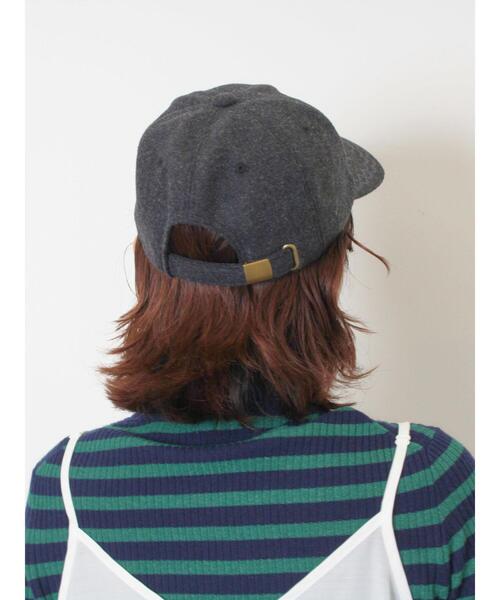Samansa Mos2（サマンサ モスモス）の「【消臭効果】スカラップ刺繍キャップ（ハット・レディース・ベージュ/チャコールグレー・F）」の6枚目の写真