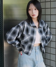 WEGO（ウィゴー）の「WEGO/【25年秋冬新作】チェックショートネルシャツ（シャツ/ブラウス）」