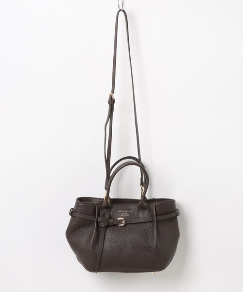 CHRISTIAN VILLA(クリスチャンヴィラ)の「【CHRISTIAN VILLA】レザーミディアムハンドバッグ(Q56368)(ハンドバッグ・レディース・ブラウン系その他/ダークブラウン/ボルドー・ALL)」の1枚目の写真
