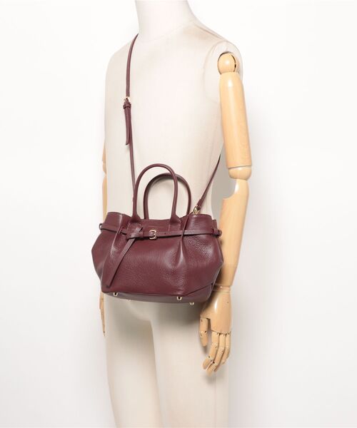 CHRISTIAN VILLA(クリスチャンヴィラ)の「【CHRISTIAN VILLA】レザーミディアムハンドバッグ(Q56368)(ハンドバッグ・レディース・ブラウン系その他/ダークブラウン/ボルドー・ALL)」の7枚目の写真