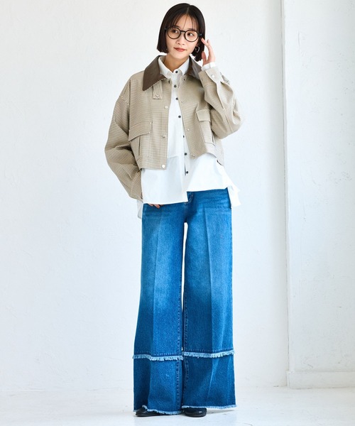 VIS（ビス）の「ショートカバーオールジャケット（カバーオール・レディース・ブラウン系その他2/ベージュ・FREE）」の15枚目の写真