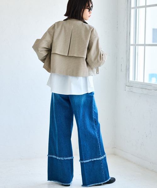 VIS（ビス）の「ショートカバーオールジャケット（カバーオール・レディース・ブラウン系その他2/ベージュ・FREE）」の14枚目の写真