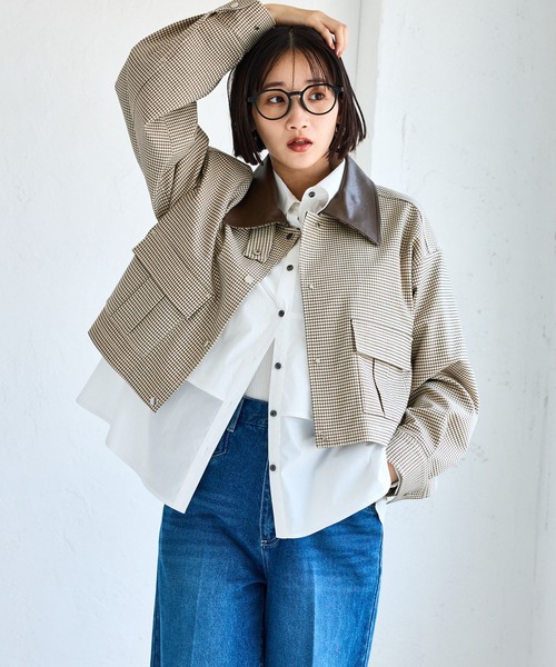 VIS（ビス）の「ショートカバーオールジャケット（カバーオール・レディース・ブラウン系その他2/ベージュ・FREE）」の11枚目の写真