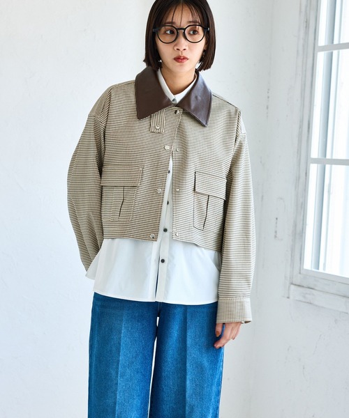 VIS（ビス）の「ショートカバーオールジャケット（カバーオール・レディース・ブラウン系その他2/ベージュ・FREE）」の10枚目の写真