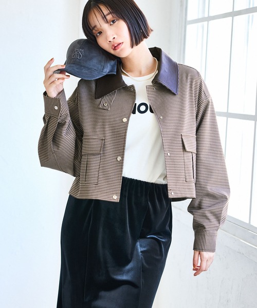 VIS（ビス）の「ショートカバーオールジャケット（カバーオール・レディース・ブラウン系その他2/ベージュ・FREE）」の8枚目の写真