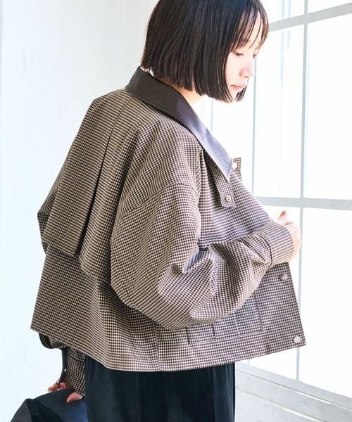 VIS（ビス）の「ショートカバーオールジャケット（カバーオール・レディース・ブラウン系その他2/ベージュ・FREE）」の7枚目の写真