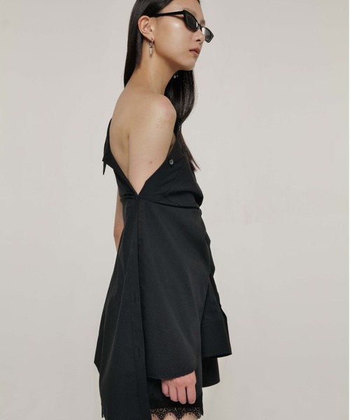 JOSE MOON（ジョゼムーン）の「OPEN COLLAR OVER SHIRT/オープンカラーオーバーシャツ（シャツ/ブラウス・レディース・ブラック/グレー/ピンク・FREE）」の12枚目の写真