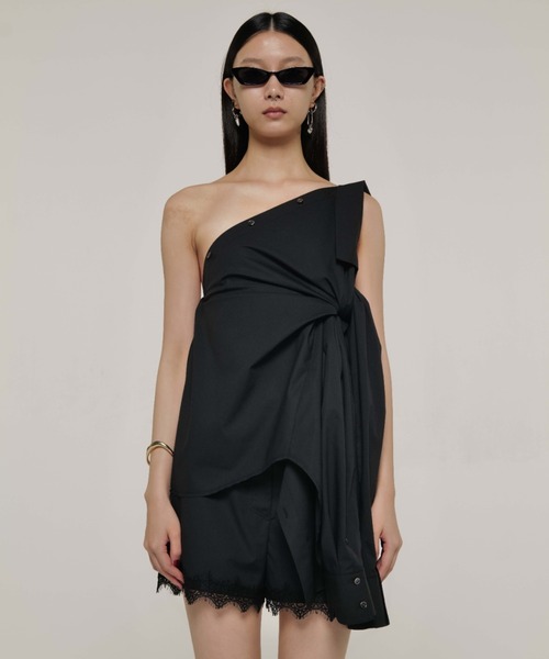 JOSE MOON（ジョゼムーン）の「OPEN COLLAR OVER SHIRT/オープンカラーオーバーシャツ（シャツ/ブラウス・レディース・ブラック/グレー/ピンク・FREE）」の22枚目の写真