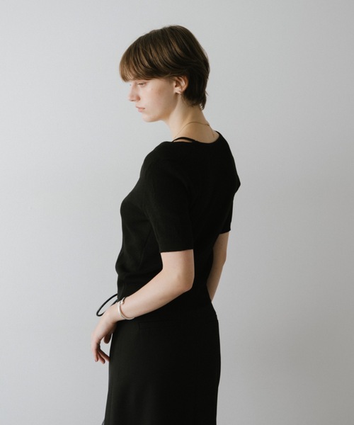 DRWCYS（ドロシーズ）の「レイヤード透かしニットトップス（ニット/セーター・レディース・ブラック/グレー・FREE）」の12枚目の写真