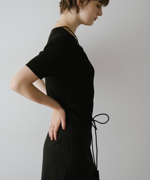 DRWCYS（ドロシーズ）の「レイヤード透かしニットトップス（ニット/セーター・レディース・ブラック/グレー・FREE）」の11枚目の写真