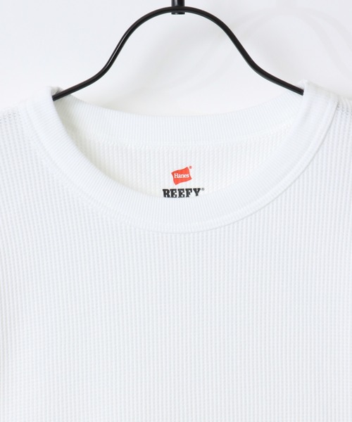 HANES(ヘインズ)の「Hanes/へインズ BEEFY/ビーフィー 無地 ワッフル/サーマル クルーネック 長袖Tシャツ/ロングスリーブTシャツ/1P パックT/レディース メンズ(Tシャツ/カットソー・メンズ・ホワイト/ネイビー/ブラック/グレー・S/XL/L/M)」の17枚目の写真