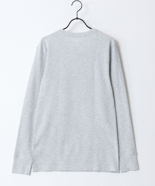 HANES(ヘインズ)の「Hanes/へインズ BEEFY/ビーフィー 無地 ワッフル/サーマル クルーネック 長袖Tシャツ/ロングスリーブTシャツ/1P パックT/レディース メンズ(Tシャツ/カットソー・メンズ・ホワイト/ネイビー/ブラック/グレー・S/XL/L/M)」の14枚目の写真