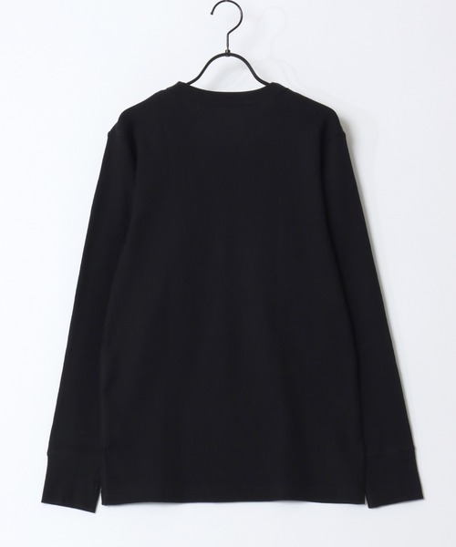 HANES(ヘインズ)の「Hanes/へインズ BEEFY/ビーフィー 無地 ワッフル/サーマル クルーネック 長袖Tシャツ/ロングスリーブTシャツ/1P パックT/レディース メンズ(Tシャツ/カットソー・メンズ・ホワイト/ネイビー/ブラック/グレー・S/XL/L/M)」の12枚目の写真