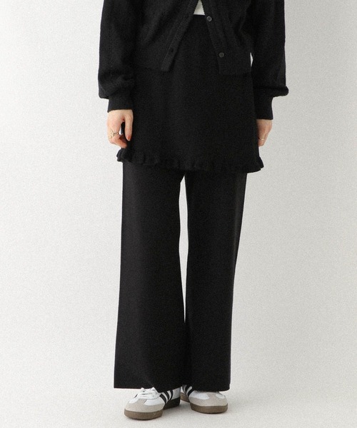 Heather（ヘザー）の「ニットレイヤードパンツ　592789（その他パンツ・レディース・ブラック/ブラウン・FREE）」の7枚目の写真