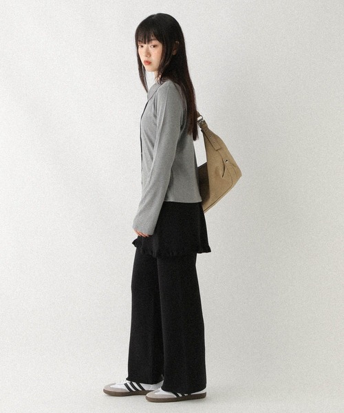 Heather（ヘザー）の「ニットレイヤードパンツ　592789（その他パンツ・レディース・ブラック/ブラウン・FREE）」の10枚目の写真